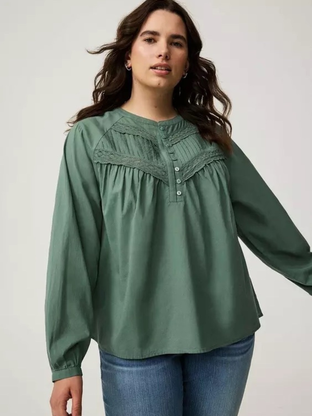 Torrid Voile Relaxed Long Sleeve Blouse